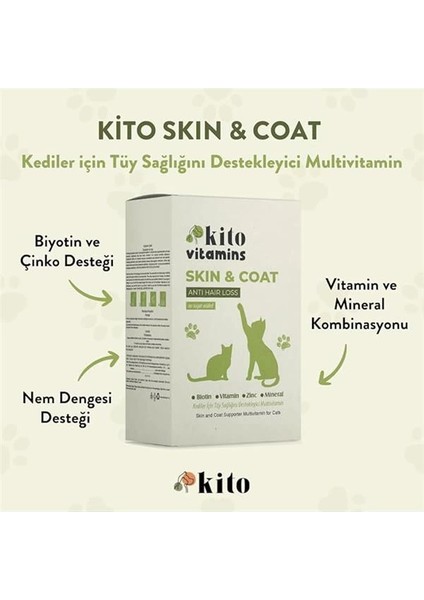 Skin & Coat Kediler Için Tüy Sağlığını Destekleyici Multivitamin modelleri