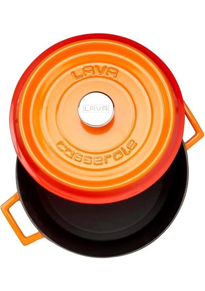Döküm Yuvarlak Tencere, Trendy, 28 Cm, 6.71 L Hacim, Turuncu modelleri