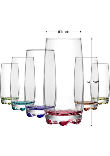 Adora Renkli Tabanlı 6'lı Meşrubat Bardağı fırsatları