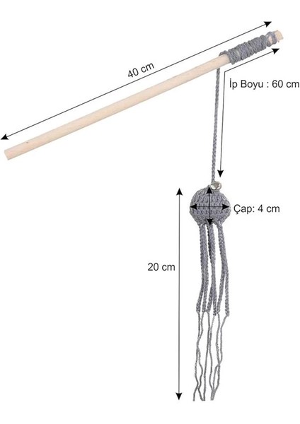 X-Perk Kedi Oynatma Oltası Ahtapot Kedi Oynatma Olta Kedi Oyuncak El Örgüsü