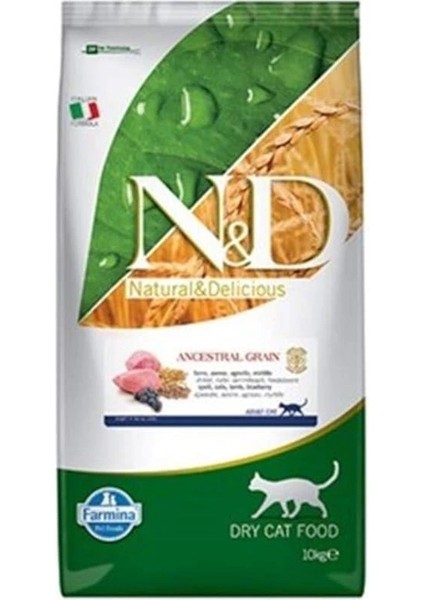 N&d Ancestral Grain Kuzu, Kılçıksız Buğday, Yulaf & Yaban Mersini Yetişkin Kedi Maması