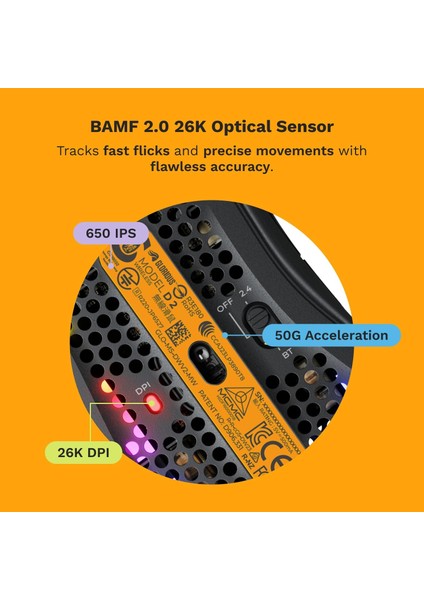 Oyun Modeli D 2 Kablosuz Oyun Faresi - Süper Hafif 66 G, 210 Saate Kadar Pil, 26K Opt. Sens indirimleri