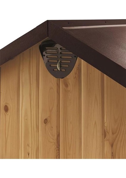 Domus Ahşap Çatılı Köpek Kulübesi Large 81X102X78 cm modelleri