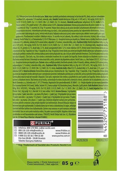 Yetişkin Köpekler Için Tavuklu Sebzeli Yaş Mama 85 Gram, 26 Adet fiyatları