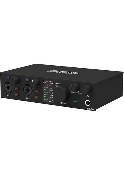 Topping Professional E2X2 Otg | Black Yüksek Kalite Usb-C Ses Kartı: 2-Giriş/2-Çıkış 24BIT/192KHZ