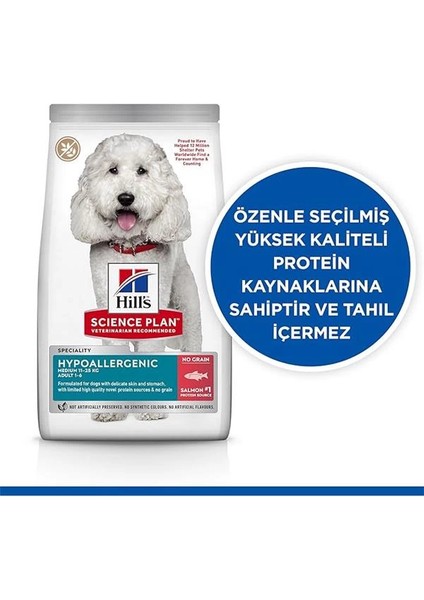 Hill's Science Plan Hipoalerjenik Yetişkin Orta Irk Somonlu Köpek Maması 12KG fiyatları