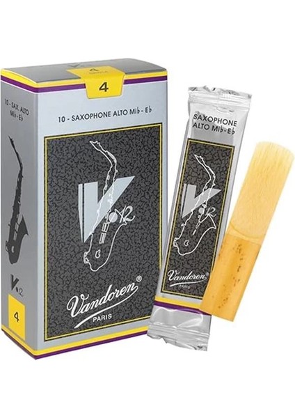 SR614 Alto Sax V.12 Reeds Strength 4; 10'lu Kutu, Siyah