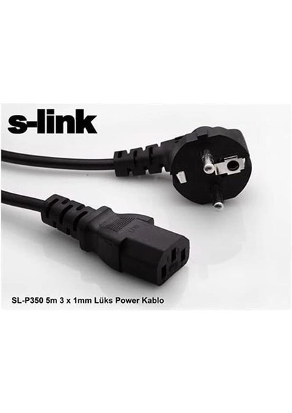 S-Link SL-P350 5m 3 x 1mm Lüks Power Kablo