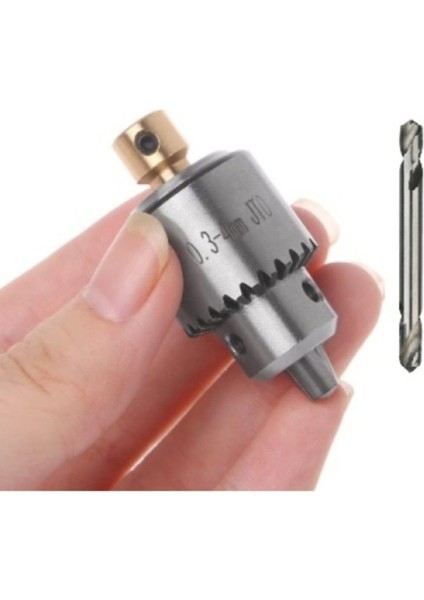 Motor Için Anahtarlı Mandrel 3 Çeneli 5mm Mil Çaplı Mandren Okul Proje Uygulama Matkap Uçlu