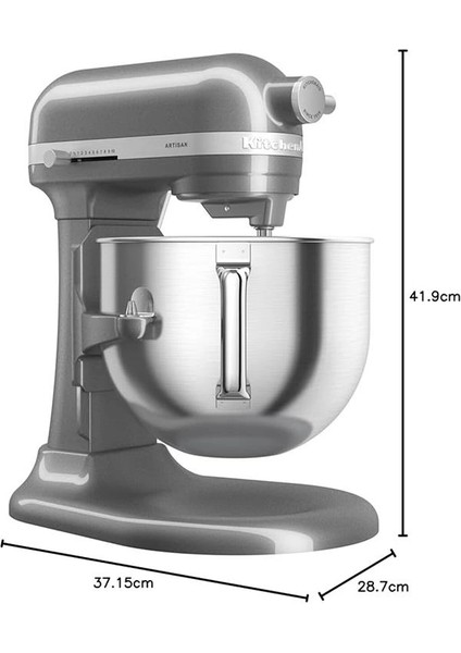 Artisan Kaldırılabilir Kaseli Stand Mikser, Medallion Silver, 6,6 L indirimleri