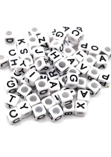 Benim Marifetlerim - H Harfi Delikli Kare Boncuk 5 Adet