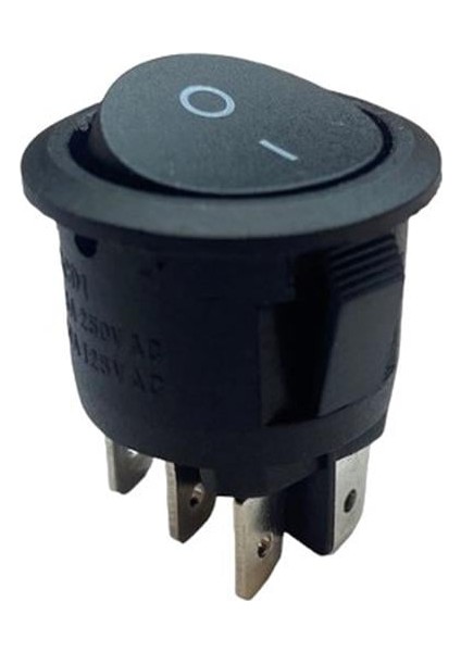 IC-133-6 Yuvarlak Siyah 6p On/off Anahtar