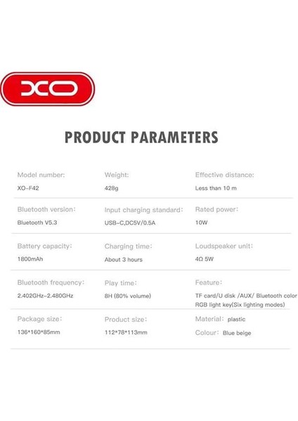 Kablosuz Bluetooth Hoparlör ve Karaoke Mikrofon F42 – 10W Güç, Rgb Işıklı, Tf