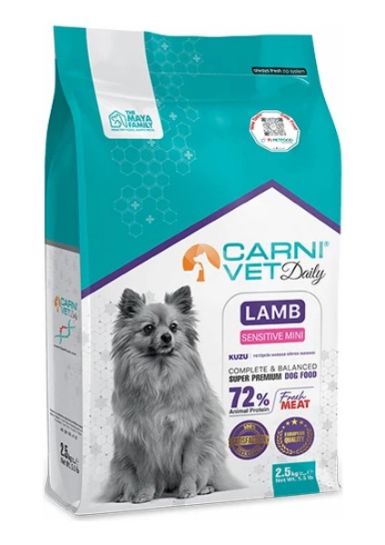 Daily Sensitive Mini Küçük Irk Kuzu Etli Yetişkin Köpek Maması – 2.5 kg