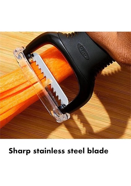 Good Grips Paslanmaz Çelikten Jülyen Şeritler Için Soyucu, Siyah fiyatları