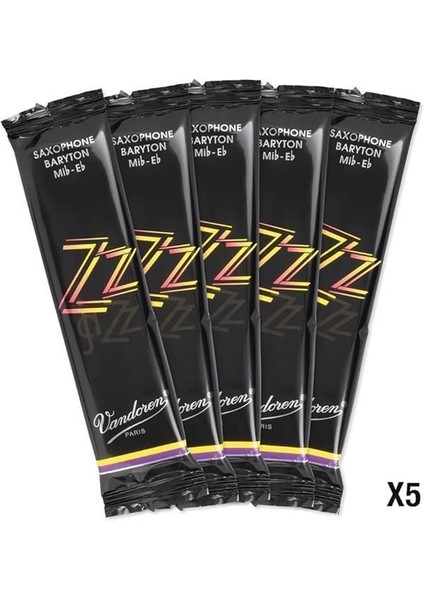 SR443 Bari Sax Zz Reeds Strength 3; 5'li Kutu, Siyah fırsatları