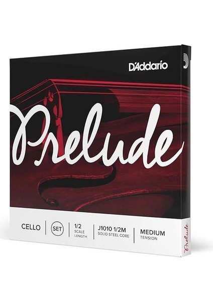 D'addario J1010 1/2m Cello Tel Seti, Prelude, 1/2 Scale, Medium Tension