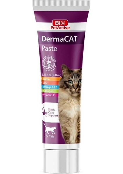 Dermacat Macun Cilt ve Mont Desteği Kediler Için 100ML