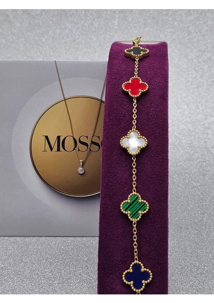 5 Renkli Çelik Bileklik Yonca Model Premium fiyatları