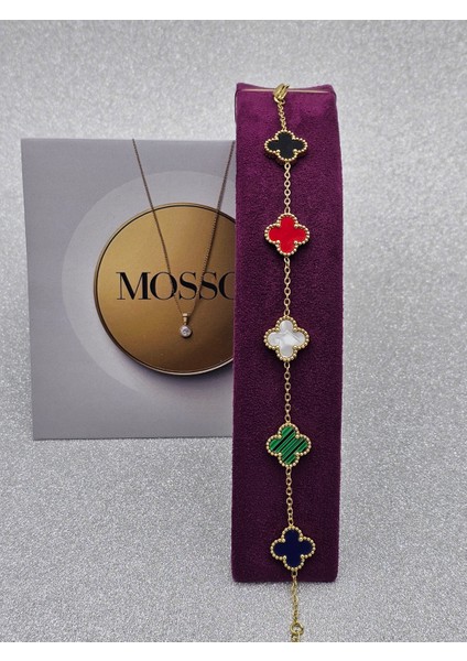 5 Renkli Çelik Bileklik Yonca Model Premium fırsatları