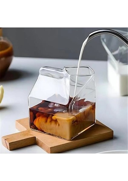 Nostaljik Süt Kutusu Tasarım Cam Bardak - Kahve, Süt, Kokteyl Için Şık Sunum indirimleri