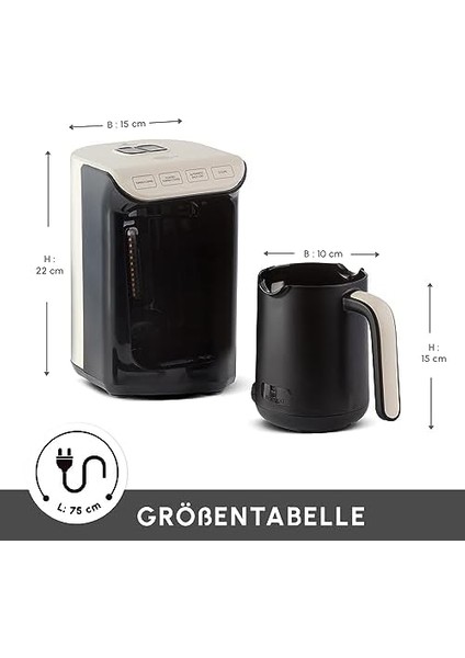 Hatır Köz 5 Fincan Kapasiteli Türk Kahve Makinesi, Krem fiyatları