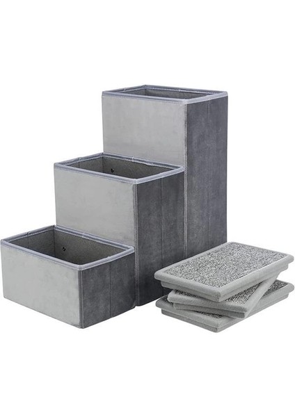 Trıxıe Velur 3 Basamaklı Evcil Hayvan Merdiveni, Saklamalı, Katlanabilir, Evcil Hayvan Oyuncakları