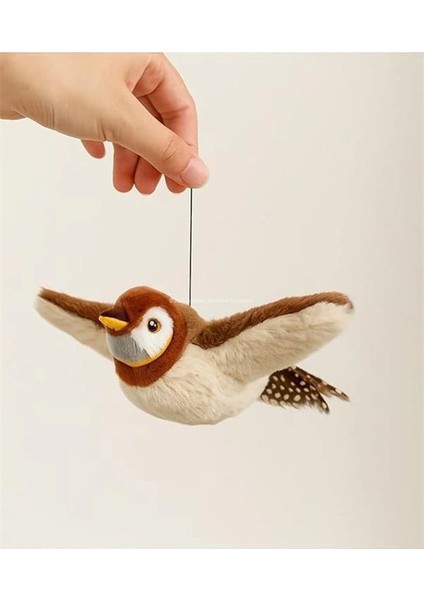 Dokunmatik Uçan Kuş Oyuncağı, Titreşimli ve Hareketli Kuş, Iple Asılabilir, Gerçekçi Kanat fırsatları