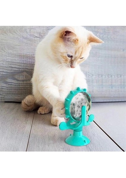 ® Vantuzlu Zilli Interaktif Dönebilen Mama Kaplı Renkli Değirmenli Eğlenceli Eğitici Kedi fiyatları