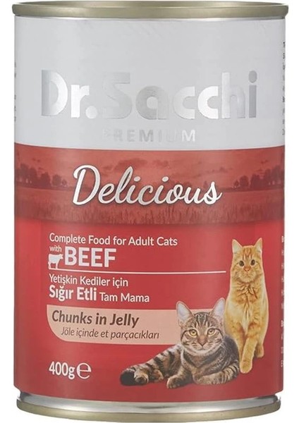Dr.sacchi Konserve Kedi Maması Sığır Etli 400GR