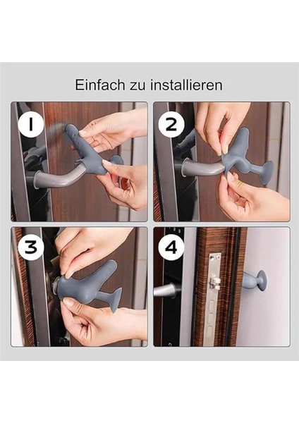 Silikon Kapı Kolu Kılıfı – Gürültü Azaltıcı Stoper, Çizik ve Darbe Koruyucu, Antistatik, Kaymaz