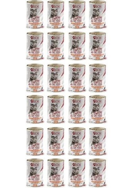 Yüksek Proteinli Somonlu Yetişkin Kedi Konservesi 415 Gr.x 24 Adet,%95 Hayvansal Protein