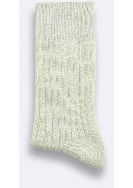 Erkek Ekru Fitilli Soket Çorap A52Y8504