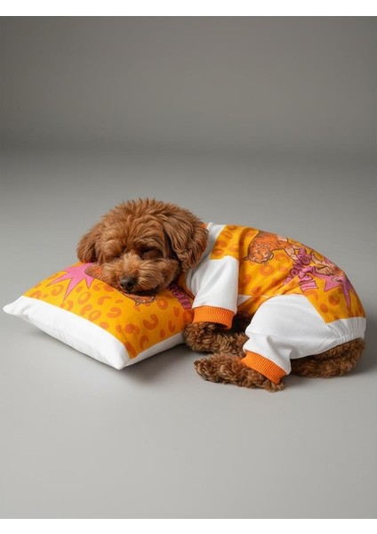 Tiger Köpek Uyku Takımı | Pamuklu Penye Köpek Tulumu ve Mini Yastık | Küçük Irklar Için | Tüy Dökülmesini Azaltır