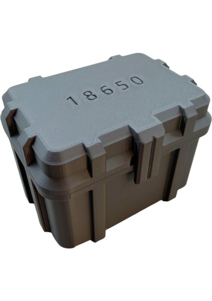 18650 Pil Kutusu 15'li Sandık Görünümlü Dekoratif Gri modelleri