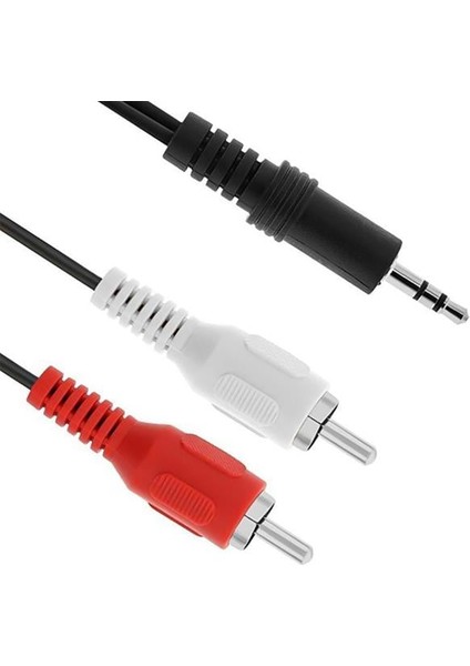 2 Rca Erkek - 3.5 mm Erkek Kablo 1.5 Metre