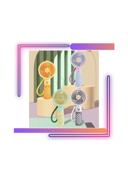 Fan Soğutucu Mini Vantilatör Klima Güçlü Serinletici Taşınabilir Şarjlı Masa Üstü Sessiz 2 Kademeli