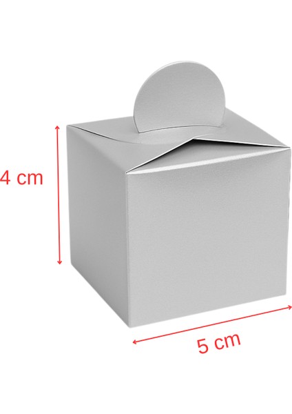 Gümüş Renkli Lokum ve Şeker Kutusu 50 Adet fiyatları