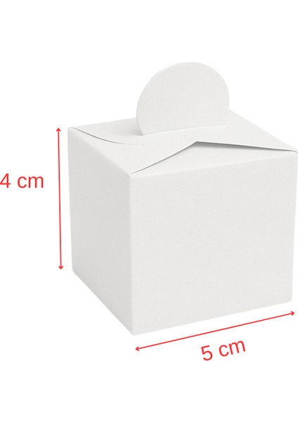 Beyaz Renkli Lokum ve Şeker Kutusu 50 Adet fiyatları