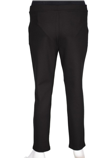 Kadın Buse Rahat Kalıp Yan Cepli Orta Kalın Çelikli Siyah Pantolon fırsatları