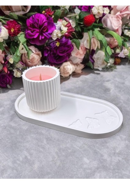 Dekoratif Sunumluk %100 Doğal Soya Mum Seti Özel Tasarım Kaplar ve Kabartmalı Sunumluk | Ev Dekorasyonu, Hediyelik ve Aromaterapi Için Zarif Seçenek fiyatları