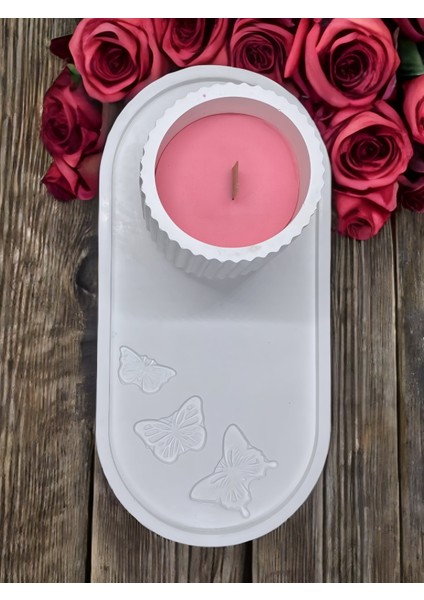 Dekoratif Sunumluk %100 Doğal Soya Mum Seti Özel Tasarım Kaplar ve Kabartmalı Sunumluk | Ev Dekorasyonu, Hediyelik ve Aromaterapi Için Zarif Seçenek modelleri