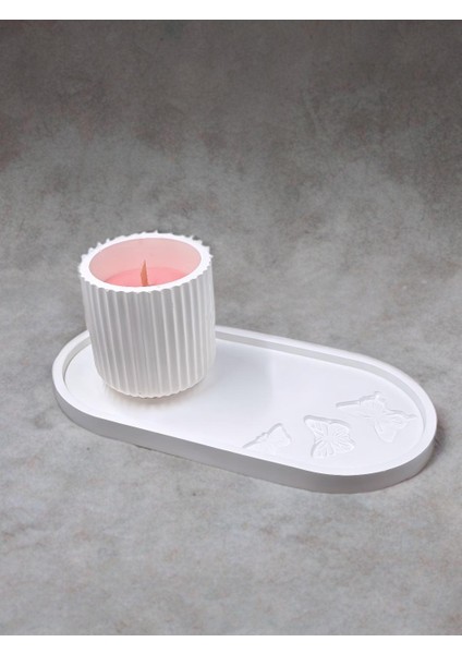 Dekoratif Sunumluk %100 Doğal Soya Mum Seti Özel Tasarım Kaplar ve Kabartmalı Sunumluk | Ev Dekorasyonu, Hediyelik ve Aromaterapi Için Zarif Seçenek fırsatları