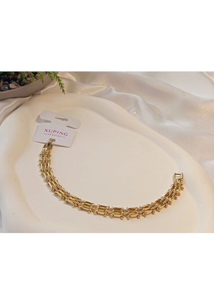 14 K Kaplama Xuping Jewelry Taşlı Bileklik