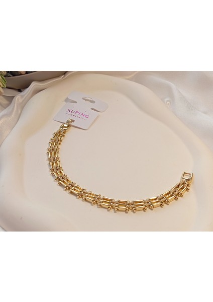 14 K Kaplama Xuping Jewelry Taşlı Bileklik modelleri