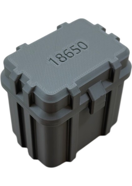 18650 Pil Kutusu 6'lı Sandık Görünümlü Dekoratif Gri fiyatları