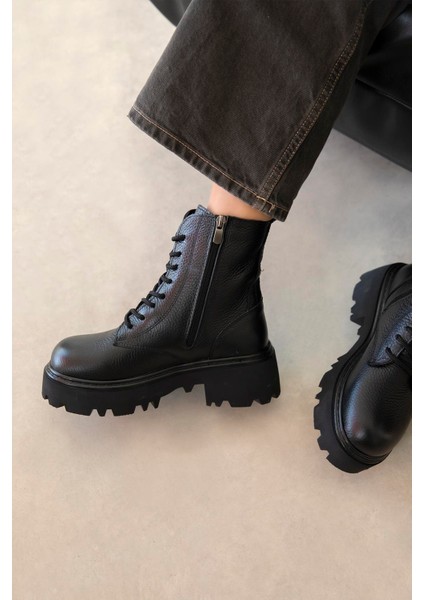 Miles Kadın Hakiki Deri Postal Bot Siyah modelleri