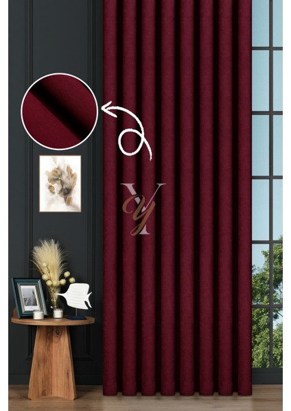 Petek Fon Perde V-1043 Bordo