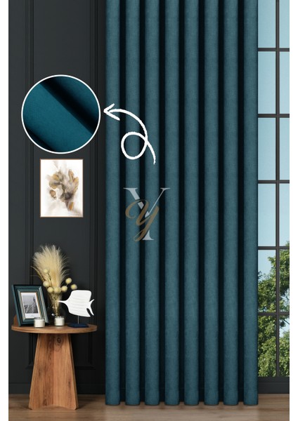 Petek Fon Perde V-1040 Turkuaz