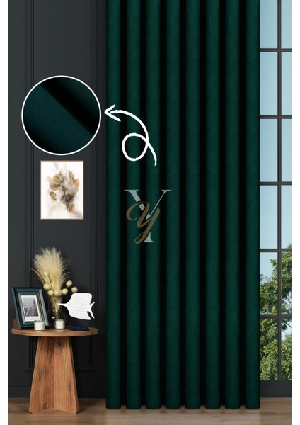 Petek Fon Perde V-1041 Petrol Yeşili